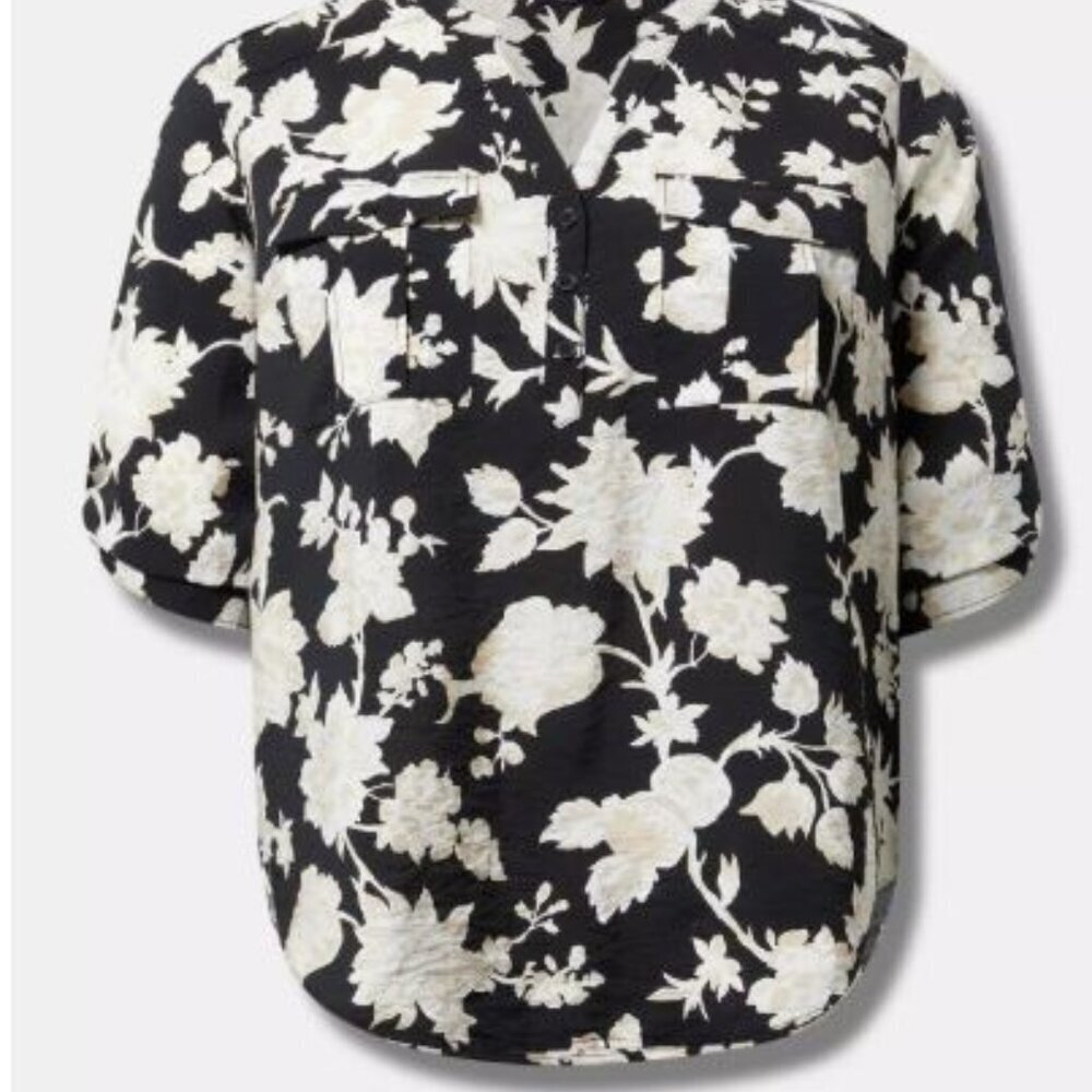 NWT Torrid Harper 3/4 Sleeve Blouse 1X/14-16 - Picture 2 of 13